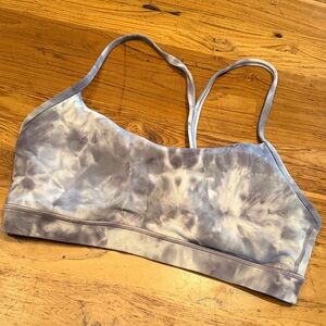 Lululemon - Light Gray Tie-Dye Soft Sports Bralette -